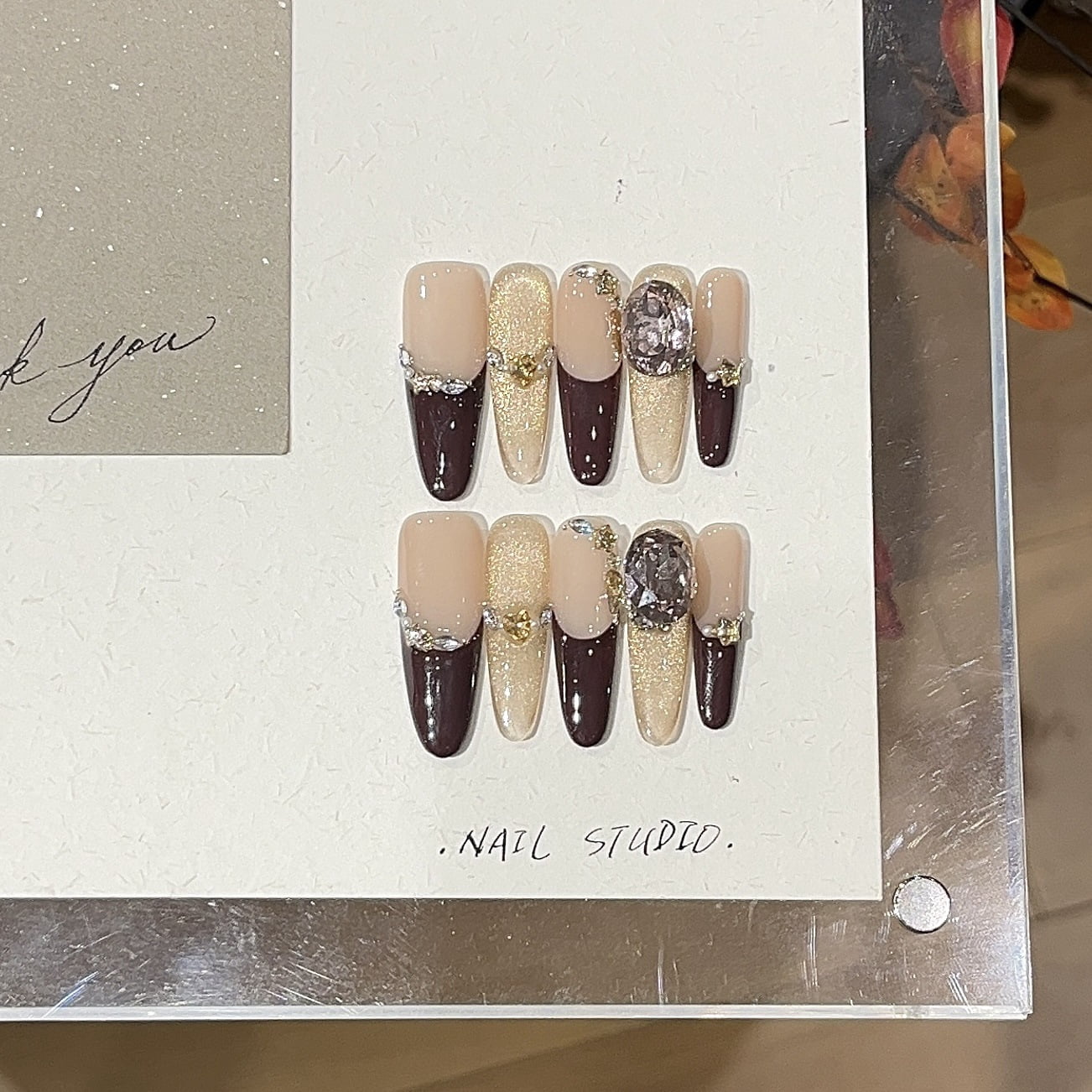 [Caramel Madge] Y autumn and winter atmosphere deep coffee color French ...