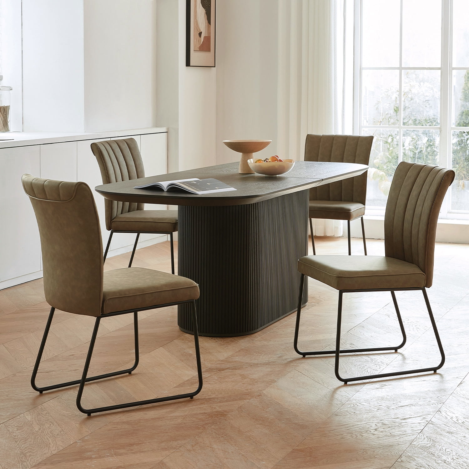 Dining Room Caramel Faux Leather Chair Caramel Modern Faux