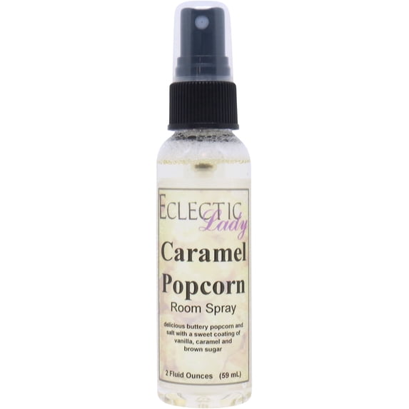 Caramel Popcorn Room Spray by Eclectic Lady, 2 Ounces, Fragrant Aromatic Room Mist For Home, Room, Office