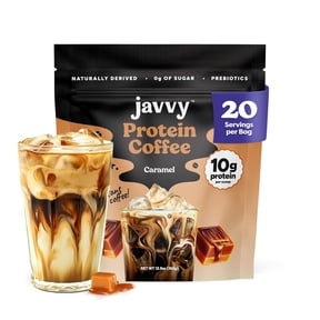 Caramel Protein Iced Coffee - Premium Whey Protein & Instant Iced Coffees - 100% Natural Cold Brew Coffee - Zero Artificial Flavors & Sweeteners, 80 mg Caffeine Per Serving, 0g of Sugar, 20 Servings