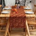 thumbnail image 1 of Caramel Soft Faux Fur Pumpkins Fall Table Runner 13x37 Inch | Seasonal Kitchen Dining Table Decoration for Home Party Decor, Autumn Thanksgiving Plush Home Decor, 1 of 6