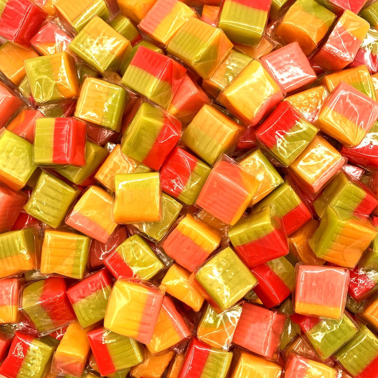Caramel Squares Candy Mix Assorted Tropical Fruit Flavors