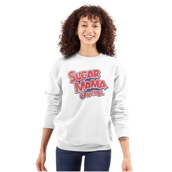 Caramel Sugar Mama Original Logo Women Crewneck Sweatshirt Brisco Brands M