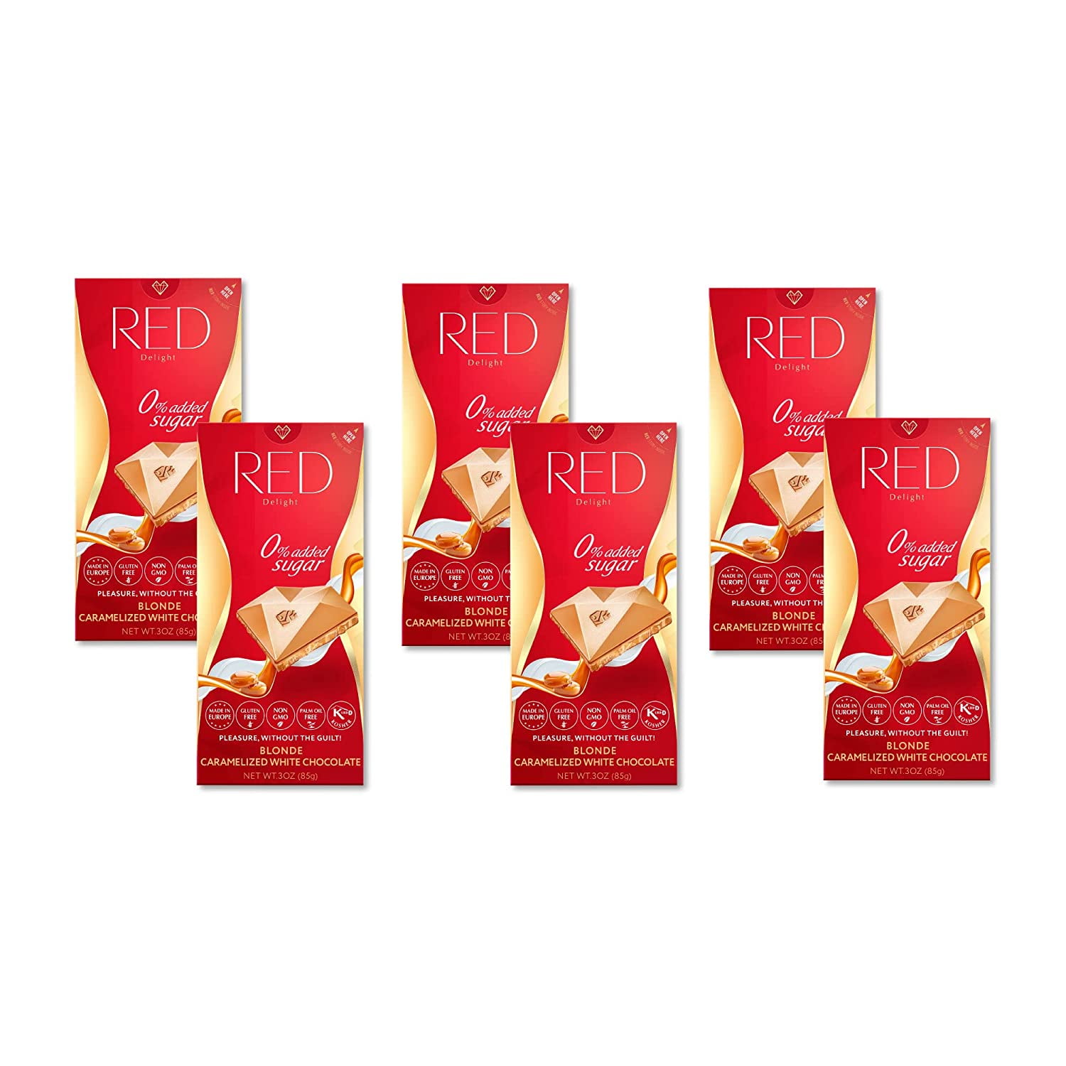 Caramelized White Chocolate, Made with No Added Sugar, Fewer Calories