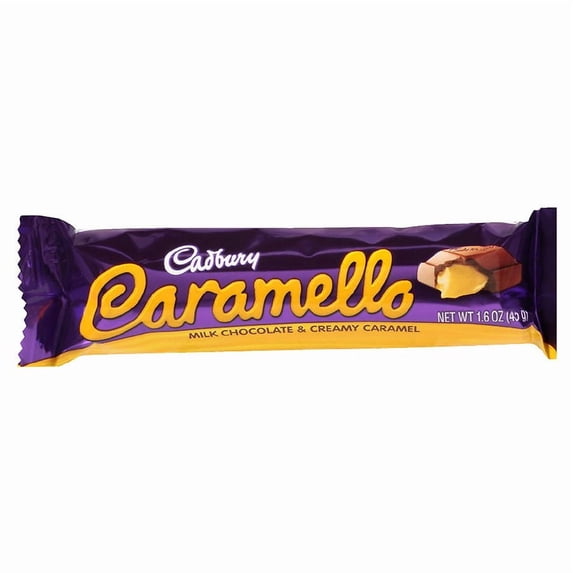 Caramello Milk Chocolate and Creamy Caramel Candy, Bar Caramel1.6oz Pack of 2