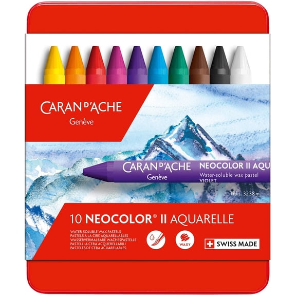 Caran D'Ache Classic Neo Color Ii Water-Soluble Pastels|10 Colors.|Multicolor