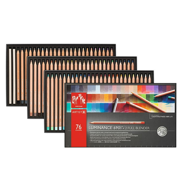 Luminance Colored Pencil Set - Assorted Colors, Set of 76