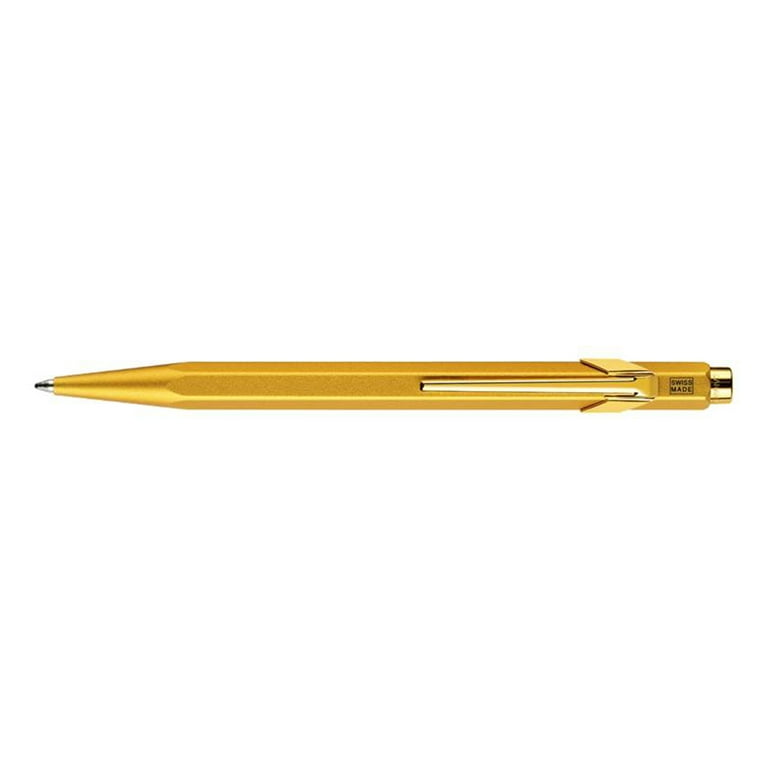 Caran d'Ache Ballpoint Pen, Gold with Gold Slim Box, 1 Count 