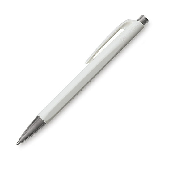 Caran d'Ache Infinite Ball Point Pen - White, Blue Ink