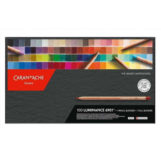 Caran d'Ache Luminance 6901 Box of 100 Individual Coloured, Artists