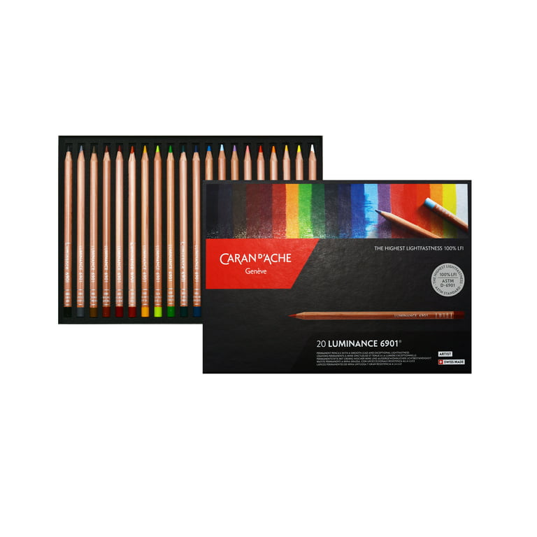 Caran d'Ache, Luminance 6901, Dry Permanent Colored Pencils, 20