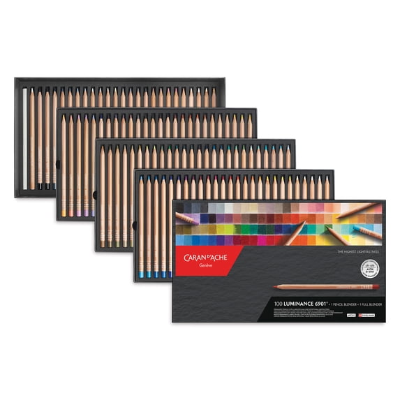 Caran d'Ache Luminance Colored Pencils - Set of 100, Assorted Colors