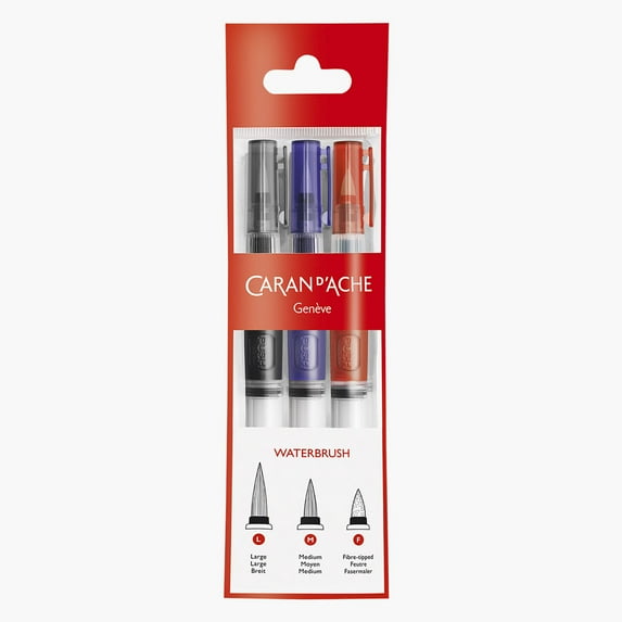 Caran d'Ache Museum Aquarelle Waterbrushes - Set of 3