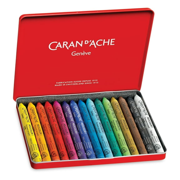 Caran d'Ache Neocolor I Wax Pastels - Assorted Colors, Set of 15
