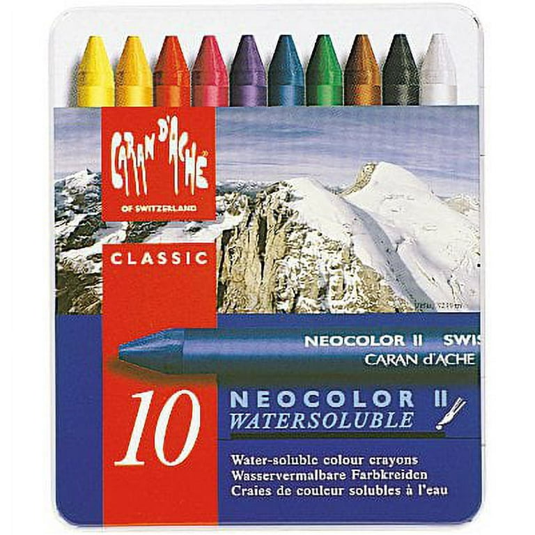 Caran d'Ache NEOCOLOR II Tin of 15 - Water-soluble Artists' Crayons  New-Open Box