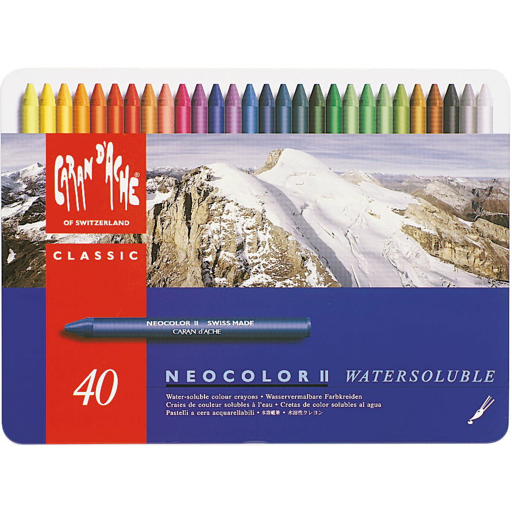 Caran d'Ache, Neocolor II Crayons, 40 Colors 
