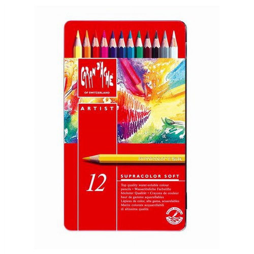 Caran d'Ache Supracolor Soft Aquarelle Pencil Set - Assorted Colors, Set of  12