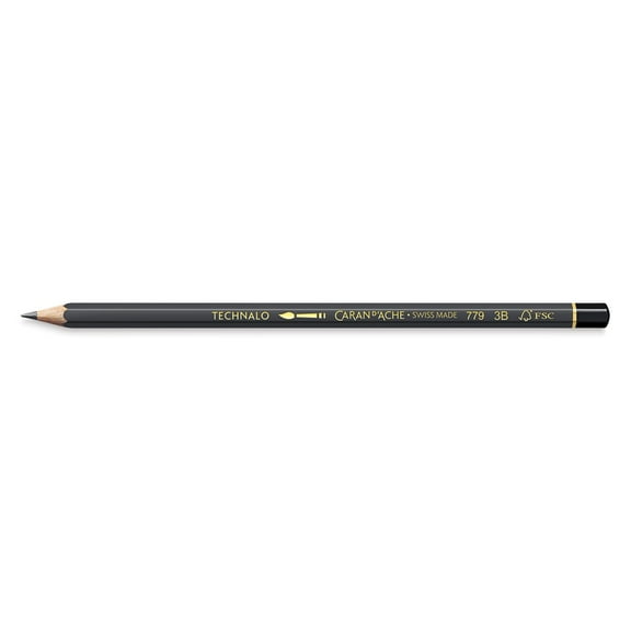 Caran d'Ache Technalo Water Soluble Graphite Pencil - 3B