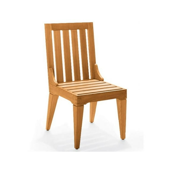 Caranasas Armless Solo / Single Dining Chair Outdoor Patio Grade-A Teak Wood WholesaleTeak #WMDCALCR