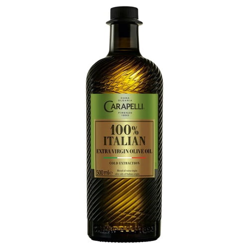 Carapelli 100% Italian Extra Virgin Olive Oil 500ml, British Import (Pack of 2)