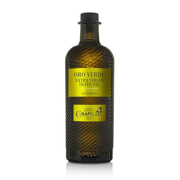 Carapelli - Oro Verde Extra Virgin Olive Oil: First Cold-Pressed EVOO 33.8 Fluid Ounces (1 Liter)