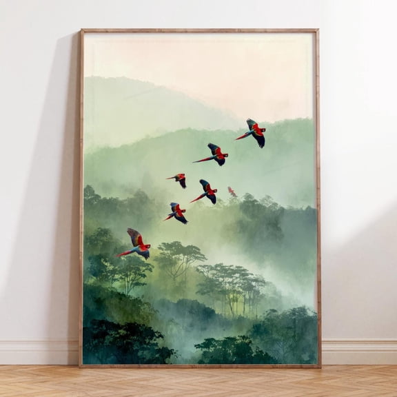 Carara Costa Rica Tropical Wildlife Rainforest Travel Print, Stretched Canvas Size 16x24