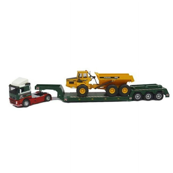 Cararama CAR566-009 Volvo FH12 with Lowboy & Volvo A25C Articulated Hauler