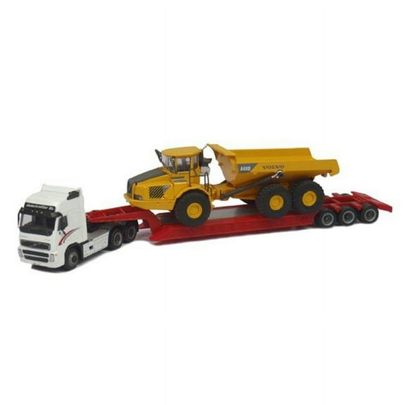Cararama Volvo FH12 with Lowboy & Volvo A40D Articulated Hauler