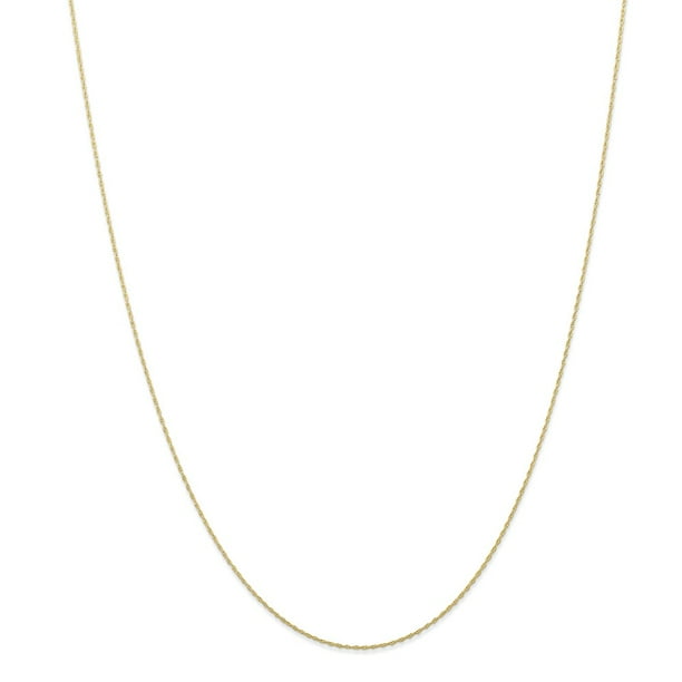 Carat In Karats 10K Yellow Gold Ultrathin Carded Cable Rope Chain