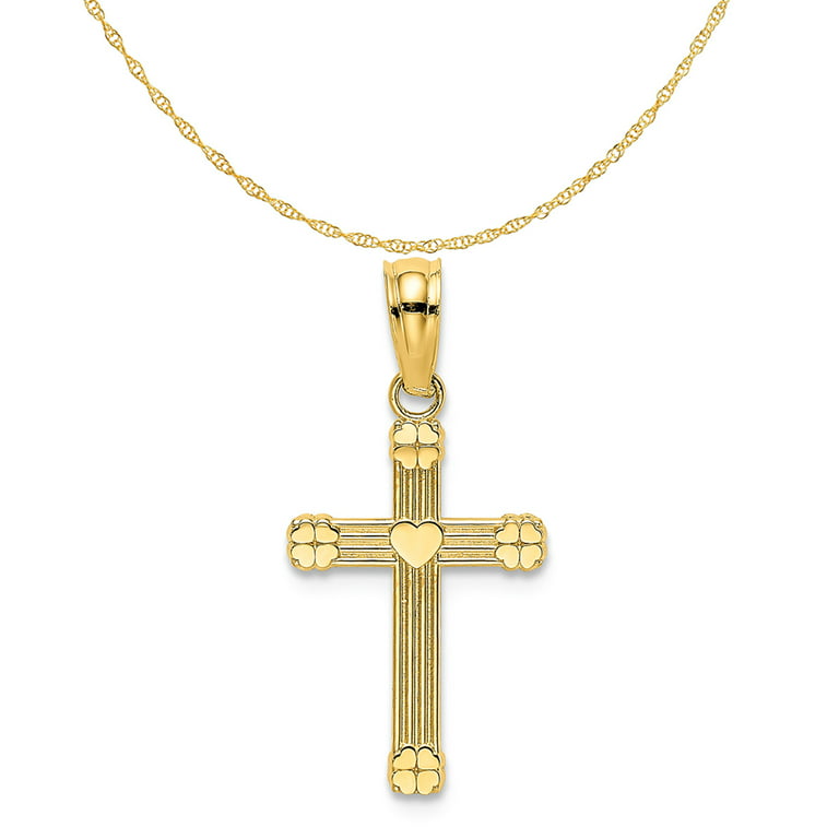 14k Gold Natural Diamond Handmade Tiny Cross Charms Pendant Jewelry,  Diamond Gold Cross Charms, Gold Cross Charms – Thesellerworld