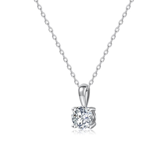 Caratant 14K Gold Diamond Deal 0.2/0.3/0.5/1ct Round Shape Solitaire Pendant Necklace For Women,Customized,DEF VS~VVS,No fading, No allergies,Lab grown Diamond,Lobster buckle