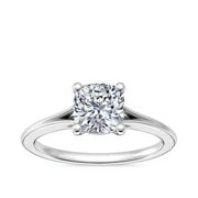Caratup 2.00 Carat Cushion Shape IGI Certified Lab Grown Diamond Attractive Solitaire Ring for Women Solid 14K White Gold Size 7