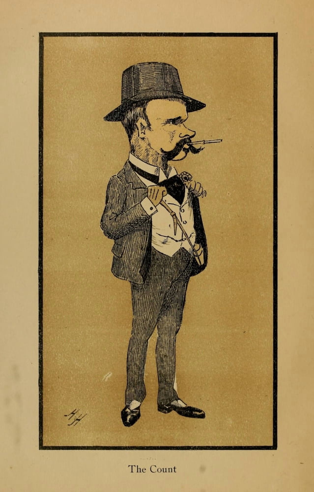 Caratures by HH 1902 The Count Canvas Art - HWG Hayter (24 x 36)