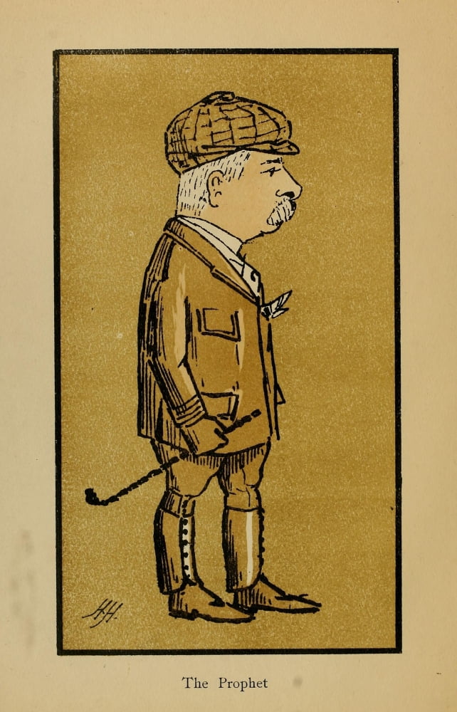 Caratures by HH 1902 The Prophet (golfer) Canvas Art - HWG Hayter (18 x 24)