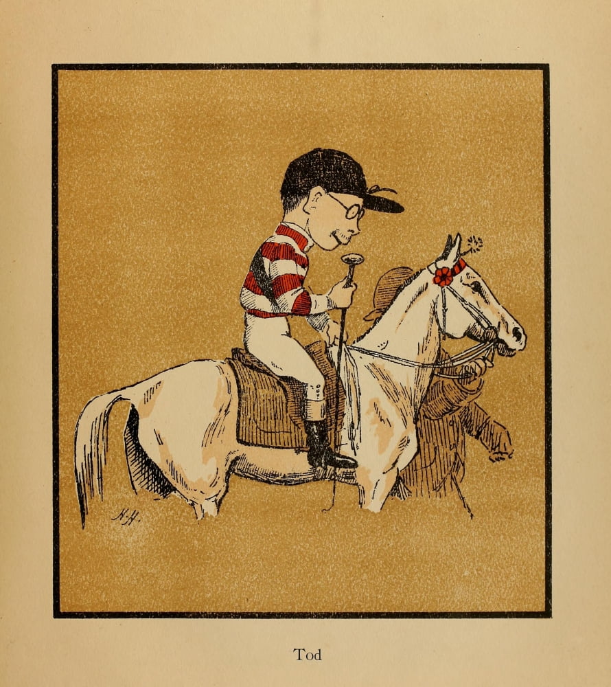 Caratures by HH 1902 Tod (jockey) Canvas Art - HWG Hayter (24 x 36)