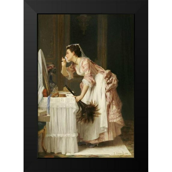 Caraud, Joseph 17x24 Black Modern Framed Museum Art Print Titled - The Chamber Maid