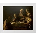 thumbnail image 1 of Caravaggio 14x12 White Modern Wood Framed Museum Art Print Titled - Supper at Emmaus, 1 of 4