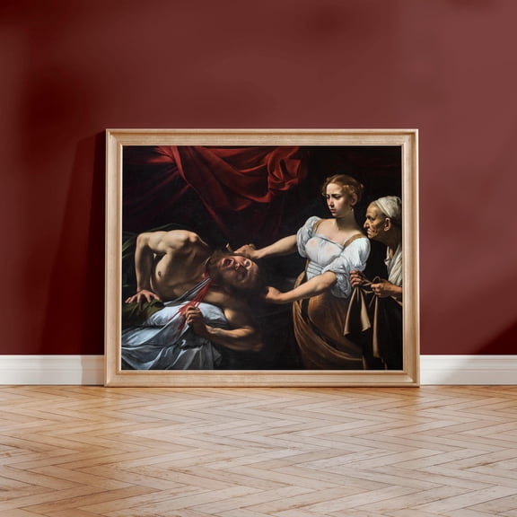 Caravaggio Judith Beheading Holofernes Baroque Renaissance Architecture Portrait Decor Unframed Paper Print
