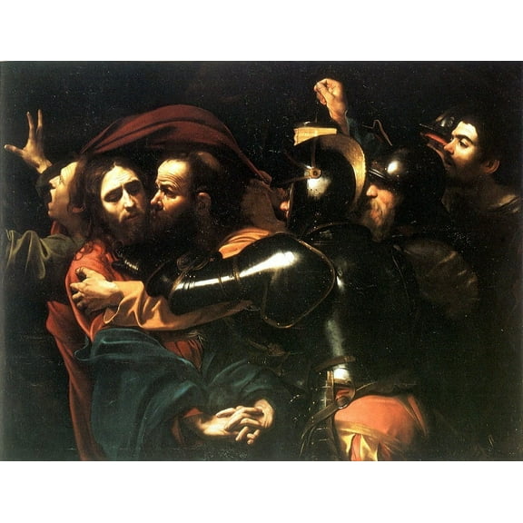 Caravaggio "Kiss of Judas" Glossy Poster