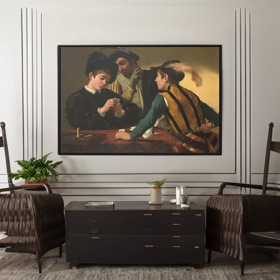 Caravaggio The Cardsharps Art Print Baroque Italian Renaissance Poster, Unframed Paper Poster 8x10in