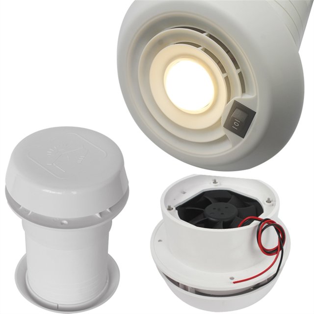 Caravan Accessories RV Fan Roof Air Vent Grille Whit Fan Travel Trailer