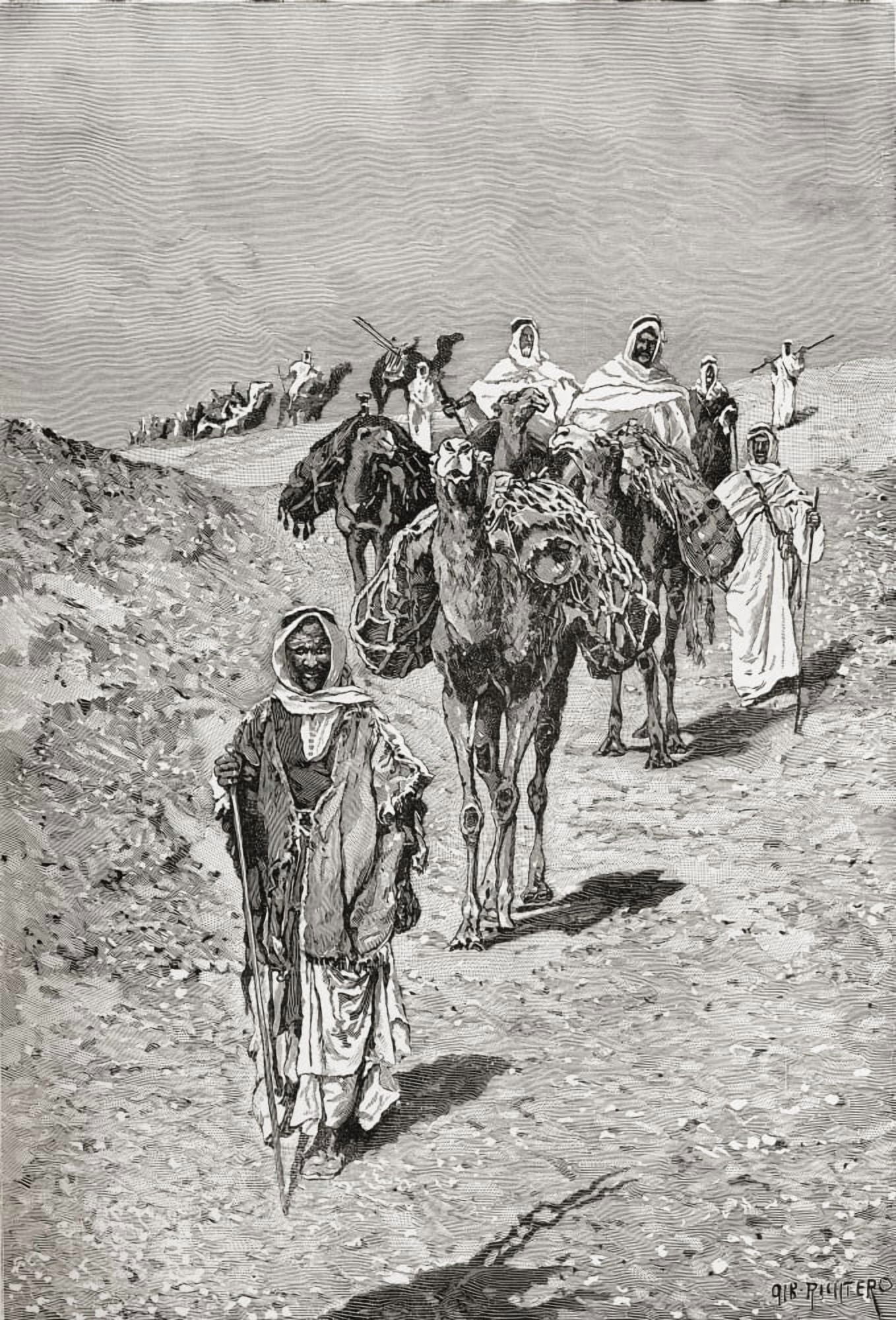 A Caravan Africa In The Late 19Th Century From The Modern Cyclopedia Of Universal Information Published 1903 Canvas Art - Ken Welsh Design Pics (12 x 18)