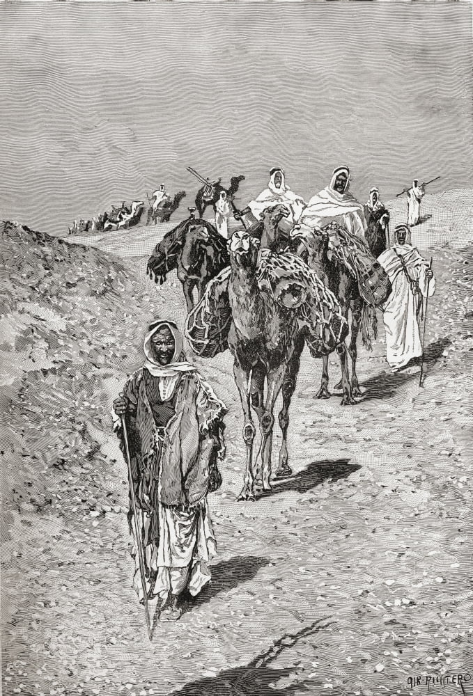 A Caravan Africa In The Late 19Th Century From The Modern Cyclopedia Of Universal Information Published 1903 Canvas Art - Ken Welsh Design Pics (24 x 36)