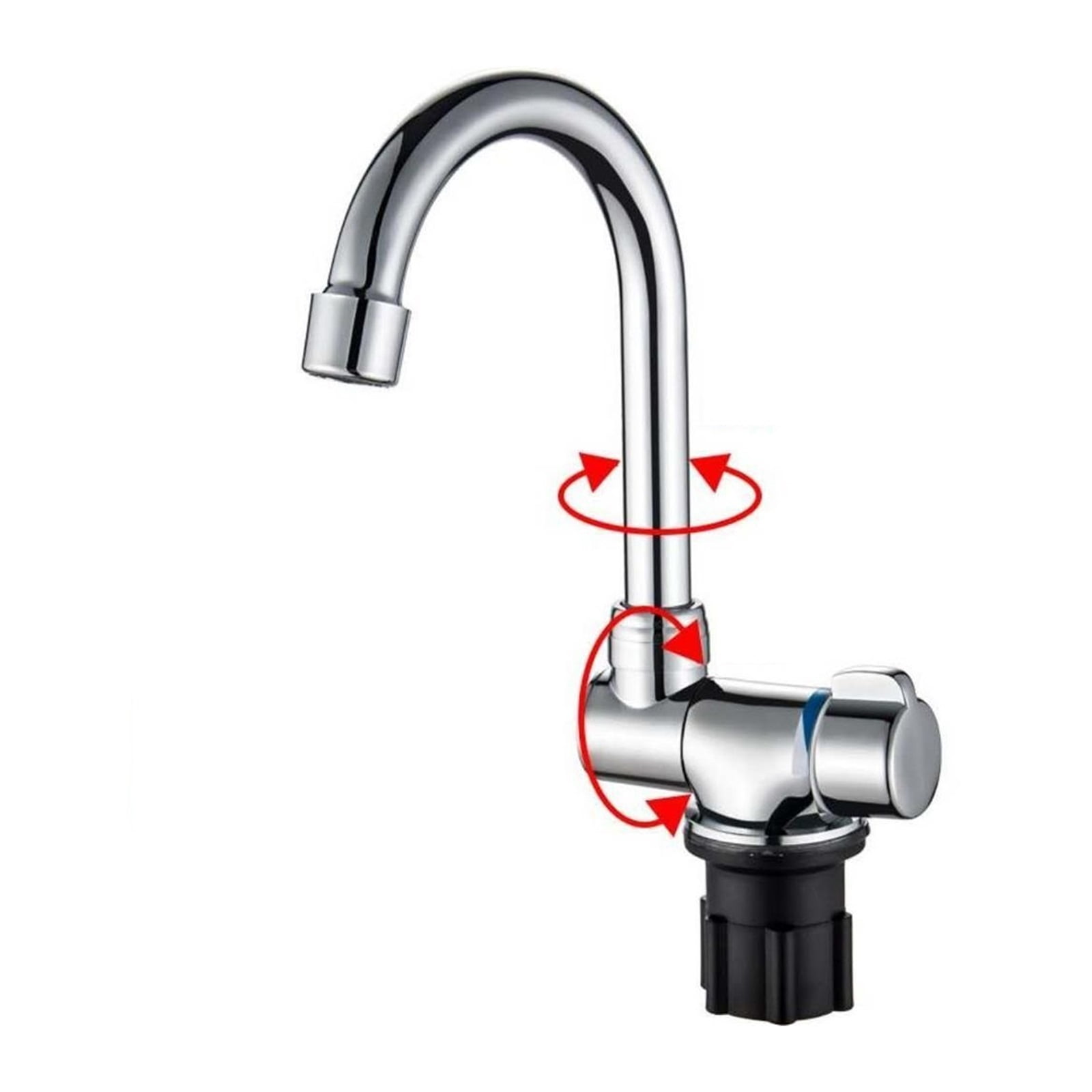 Caravan Boat 360 Degree Swivel Faucet Folding Hot And Cold Water Faucet Kitchen Bathroom RV Marine Deck Hatch Camper Accessories ,Effortless Installation