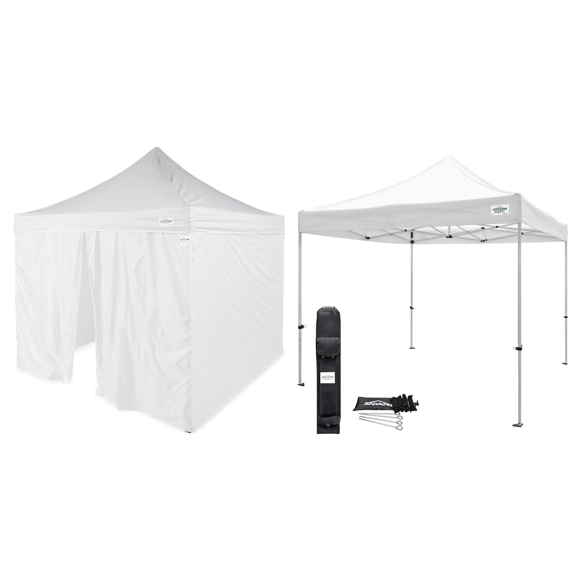 White 10 Ft. x 10 Ft. Steel Frame Pop-up Canopy Tent