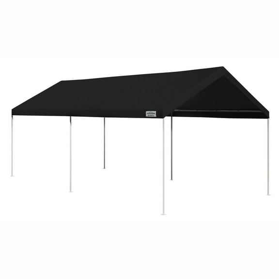 Open Box Caravan Canopy Domain 10x20' Straight Leg Instant Canopy Tent, Black
