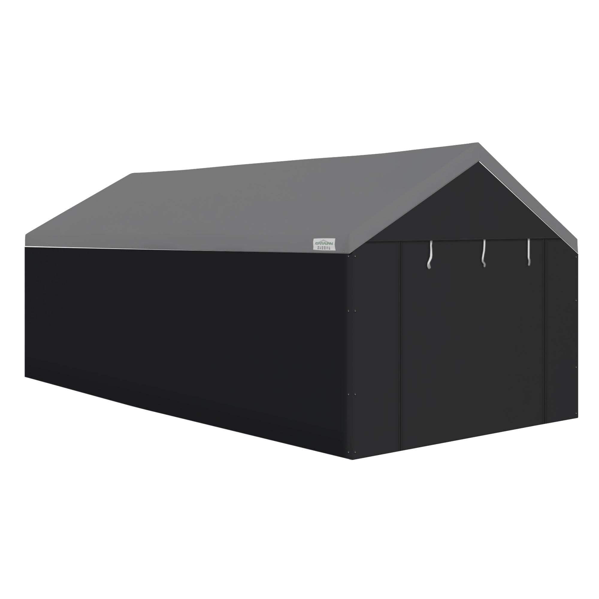 Caravan Canopy Domain 20'x10' Carport Tent Sidewalls, Black, Sidewalls Only