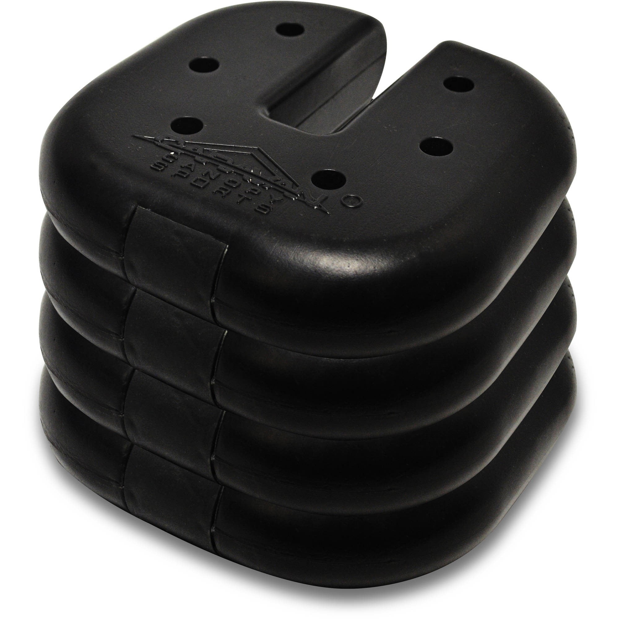 Caravan Canopy Durable Rubber 6 Pound Cement Canopy Weight Plates, Set of 4