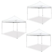Caravan Canopy Pro 2 10 x 10 Foot Straight Leg Instant Canopy, White 3 Pack