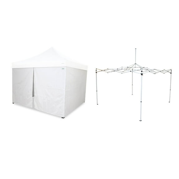 Caravan Canopy Pro 2 12 x 12 Foot Straight Leg Instant Canopy & Sidewalls, White